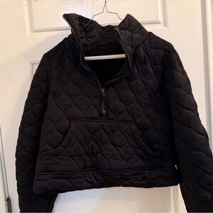 lululemon athletica Black Quilted Half Zip